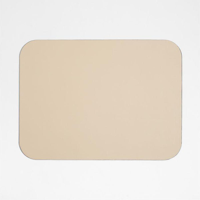 Rizzo Easy Care Recycled Leather Reversible Navy and Natural Rectangular Placemat.