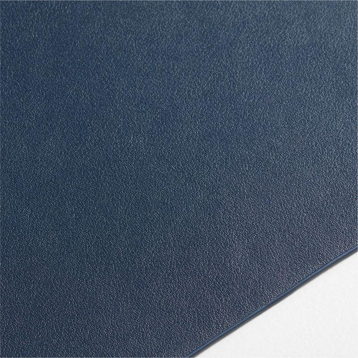 Rizzo Easy Care Recycled Leather Reversible Navy and Natural Rectangular Placemat.