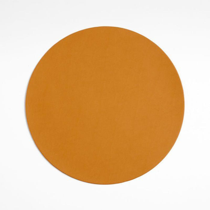 Rizzo Round Reversible Grey Faux Leather Placemat.
