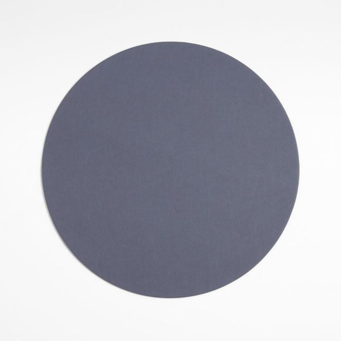 Rizzo Round Reversible Grey Faux Leather Placemat.