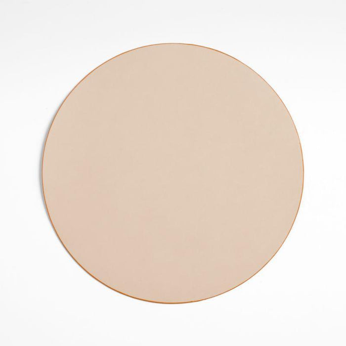Rizzo Round Reversible Grey Faux Leather Placemat.