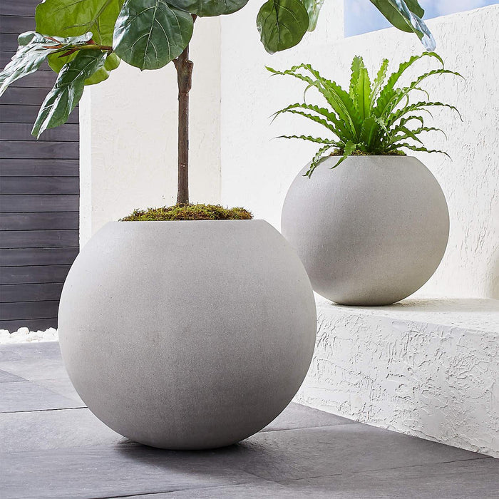 Sphere Planter Small Light Grey.