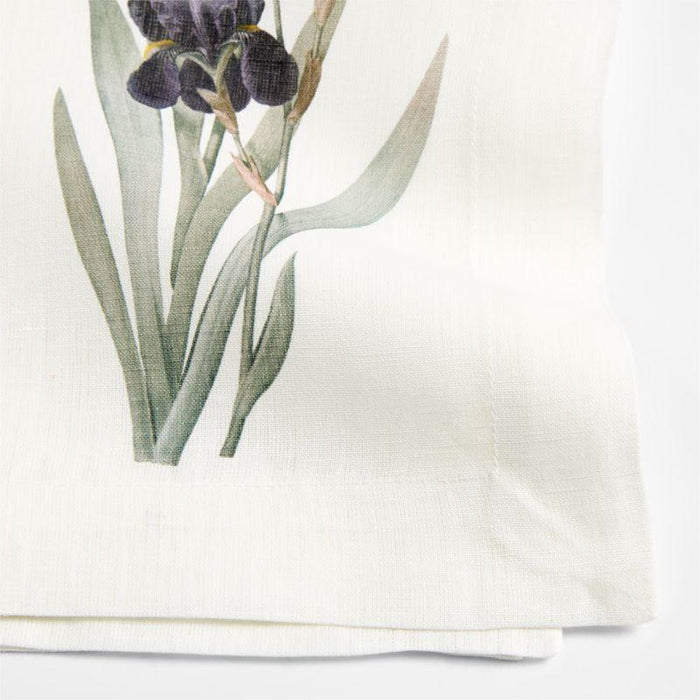 Spring Floral Printed Linen Napkins, Set of 4