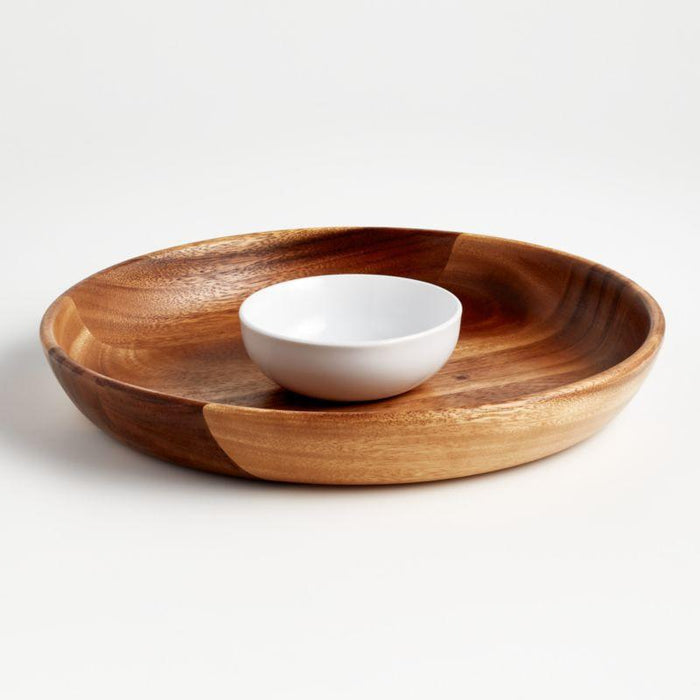 Tondo Acacia Chip and Dip.