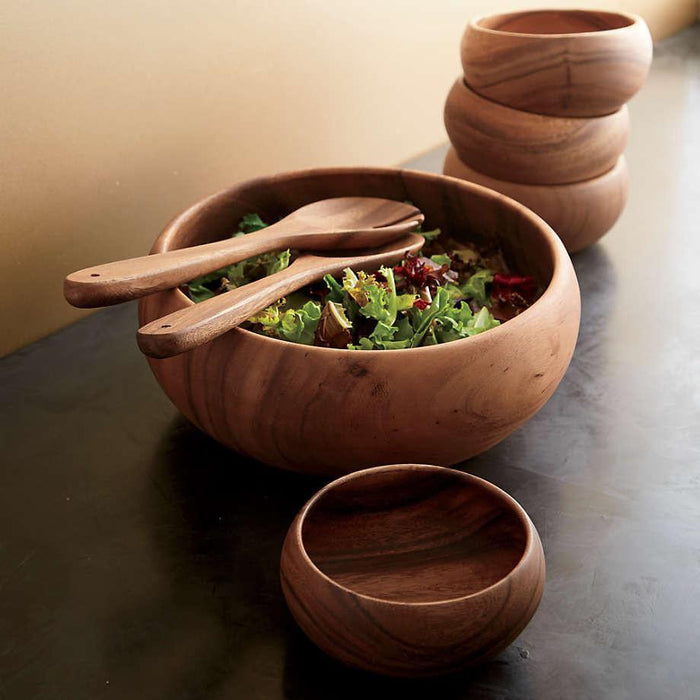 Tondo Acacia Servers, Set of 2.