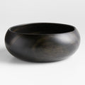 Tondo Ebonized Wood Salad Serving Bowl