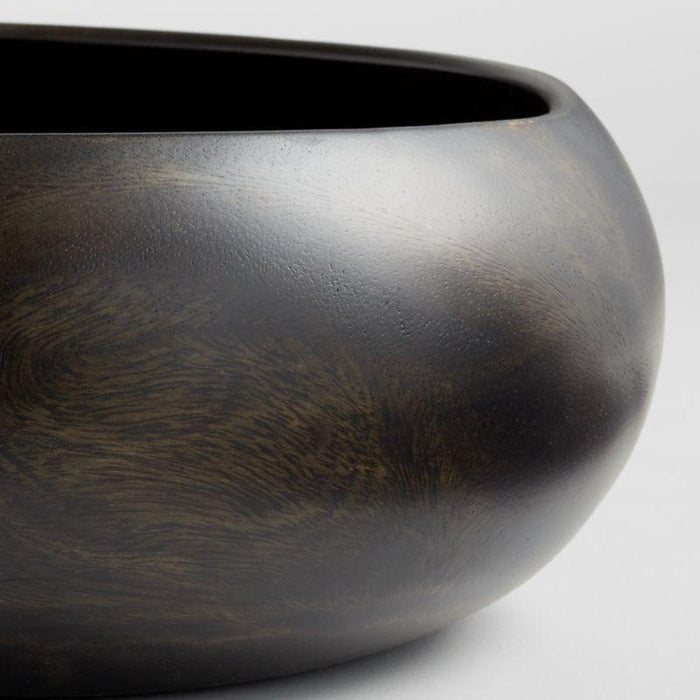 Tondo Ebonized Wood Salad Serving Bowl